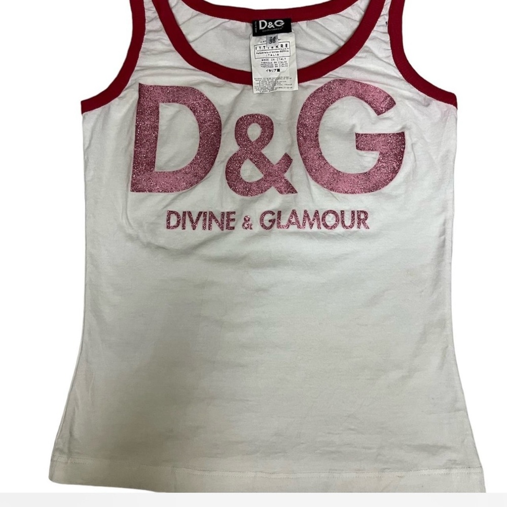🍓RARE🍓 New w/o tags D & G Vintage Archive DIVINE & GLAMOUR Tank top